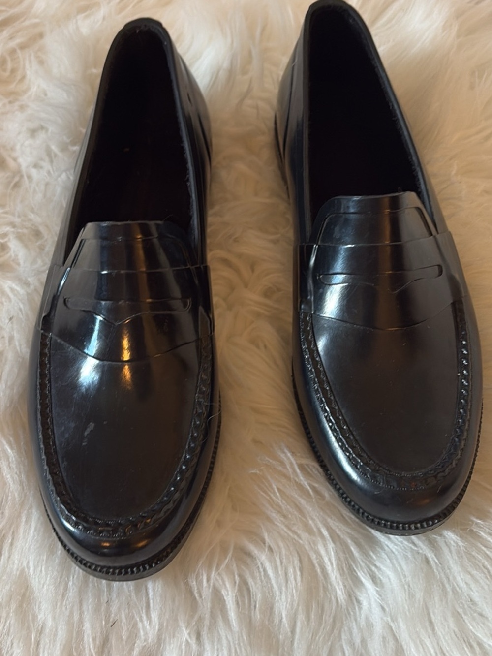 G.H. Bass Weejuns Whitney Rubber Rain Loafers - Women’s Black